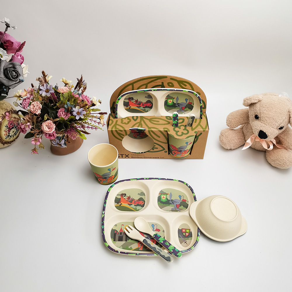 Современные наборы столовой посуды Подарочный набор для вечеринок Baby Cute Portable Tableware Set